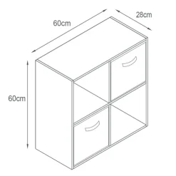 New SIMPLY Meuble 4 cubes blanc