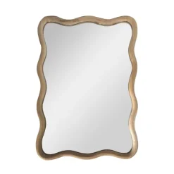 Clearance THE MIRROR COLLECTION Miroir bord ondules bois