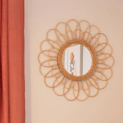 Discount THE MIRROR COLLECTION Miroir fleur rotin