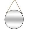 New Miroir metal rond corde noir