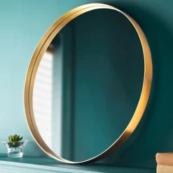New PURE HARMONY Miroir rond dore 50cm