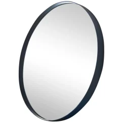 JAPANDI Miroir rond metal noir