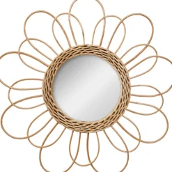 Online Miroir rotin fleur