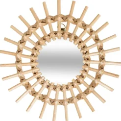 Sale Miroir rotin soleil x3