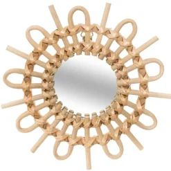 Sale Miroir rotin soleil x3