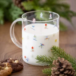Sale RAINBOW CHRISTMAS Mug en verre motif ski