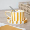 Sale SIMPLY Mug et coupelle a rayure