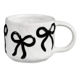 New KITCHEN COLLECTION Mug motif noeud noir en relief
