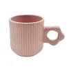 New KITCHEN COLLECTION Mug strie avec anse fleur rose