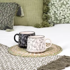 Best KITCHEN COLLECTION Mug visage noir/blanc 500ml