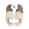 Mule leopard contour effet fourr