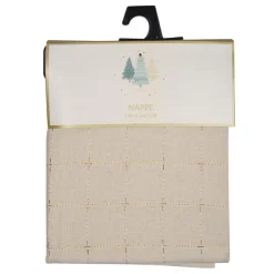 New SECRET FOREST Nappe a carreaux beige/ broderie