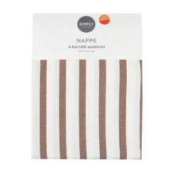 Online SIMPLY Nappe a rayure marron 140x240cm