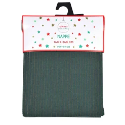 Clearance SECRET FOREST Nappe coton recycle vert et or