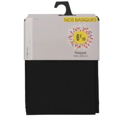 Hot SIMPLY Nappe polyester 140x240cm noir