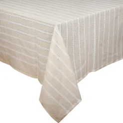 Clearance KITCHEN COLLECTION Nappe rayee beige et blanc