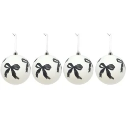 Outlet Pack de 4 boules 10cm blanc nAud