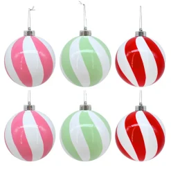 New Pack de 6 boules 12cm multi coul