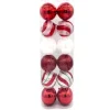 Hot Pack de 12 boules 10cm rouge can