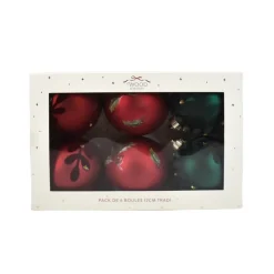 New Pack de 6 boules 12cm tradi