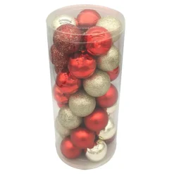 New Pack de 35 boules 60mm rouge ch