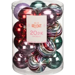 New Pack de 20 boules 60mm multi cou