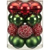 Online Pack de 20 boules 60mm vert et r