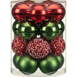 Online Pack de 20 boules 60mm vert et r