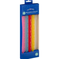 Discount CELEBRATE Paille x 8 multicolore reutilisa