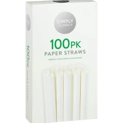 Clearance CELEBRATE Pailles x100 papier blanc