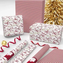 Discount Papier cadeau 8m blanc et rouge