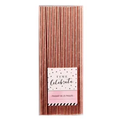 Outlet CELEBRATE Paquet de 25 pailles metalisees