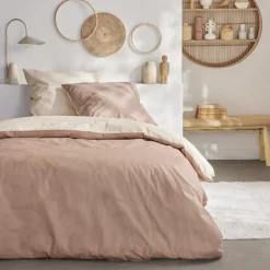 Outlet Parure bicolore 260x240 taupe