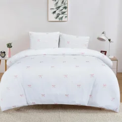 Discount HOME COLLECTION Parure noeud brode 240x220