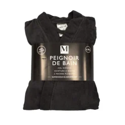 Peignoir velours eponge l/xl ant