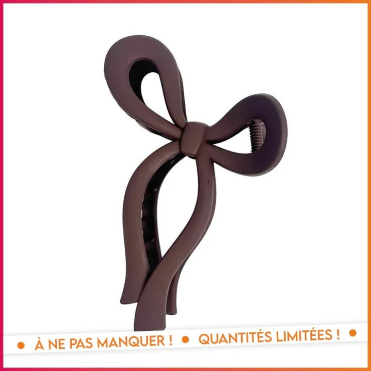 Best GRIP & GLAM Pince cheveux noeud brown