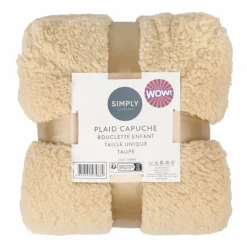 Outlet Plaid capuche enfant bouclette t