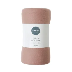 Best SIMPLY Plaid polaire 125x150 taupe