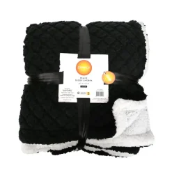 Online SIMPLY COSY Plaid teddy sherpa black 180x230