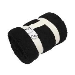 Outlet JAPANDI Plaid teddy 130x160cm noir