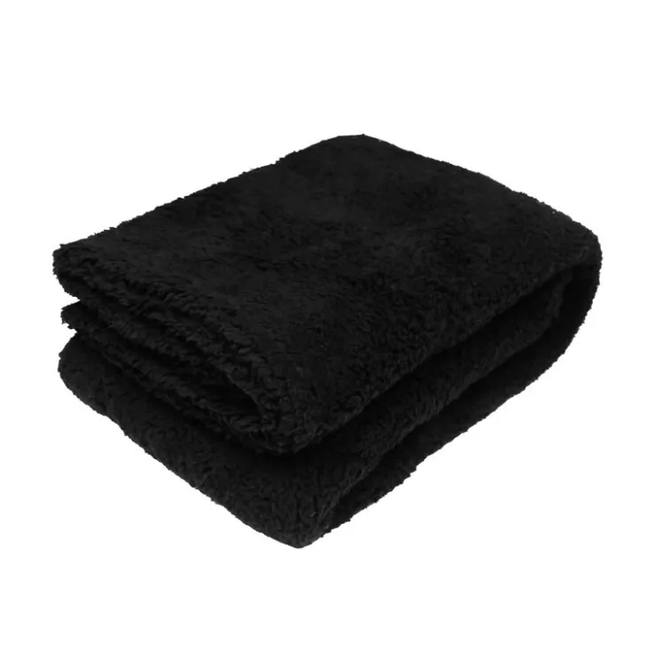 Outlet JAPANDI Plaid teddy 130x160cm noir