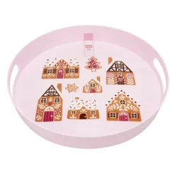 Sale RAINBOW CHRISTMAS Plateau rose motif noel d26cm