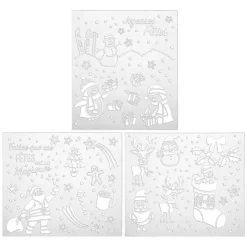 Hot Pochoir de noel x3 - 42x37 cm