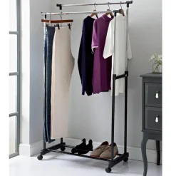 Hot HOME ESSENTIALS Portant extensible 2 barres