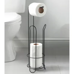 ORGANIZED BATHROOM Porte papier toilette noir mat