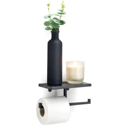 New ORGANIZED BATHROOM Porte papier wc double+tablette