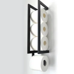 Hot ORGANIZED BATHROOM Porte rouleau avec derouleur
