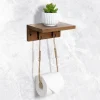 Outlet ORGANIZED BATHROOM Porte rouleau corde avec support