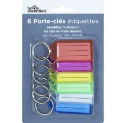 New HOME ESSENTIALS Porte-cles x6