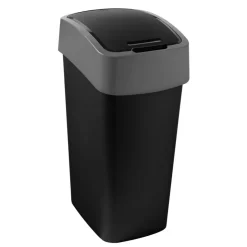Discount Poubelle 45 l flip noire/grise